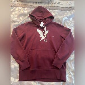 American Eagle Mens Maroon Hoodle sz S